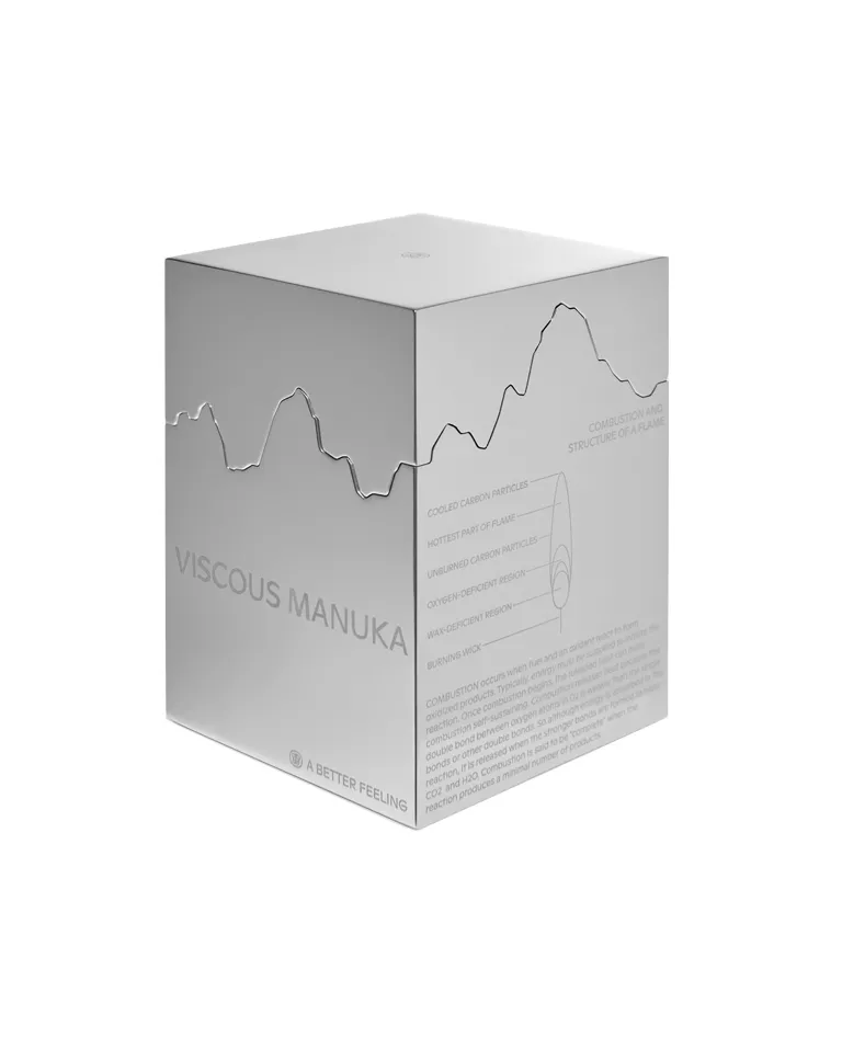 A Better Feeling closed Viscous Manuka aluminum candle in a full white background