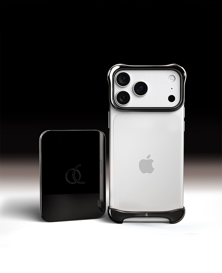 <font color="#ccae84" size="2">Technology </font><br><br><font size="3"><strong>ARC </strong></font><br><br>Arc Vault MagSafe Card Holder - Onyx Black