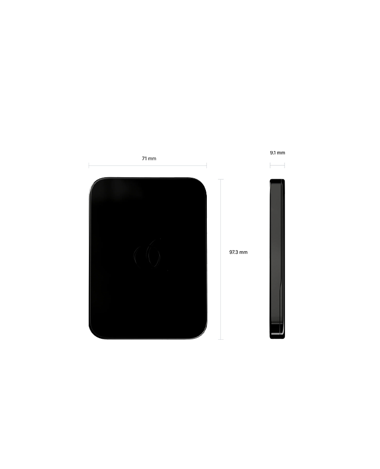 <font color="#ccae84" size="2">Technology </font><br><br><font size="3"><strong>ARC </strong></font><br><br>Arc Vault MagSafe Card Holder - Onyx Black