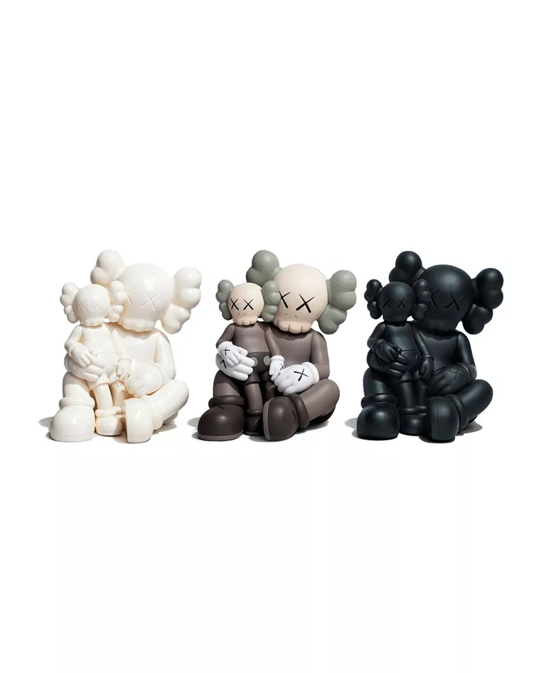 Kaws holiday Changbai Mountain figure three color-ways front with a full white background