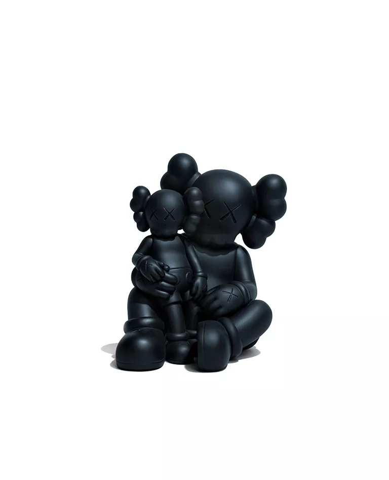 Kaws holiday Changbai Mountain figure black front with a full white background