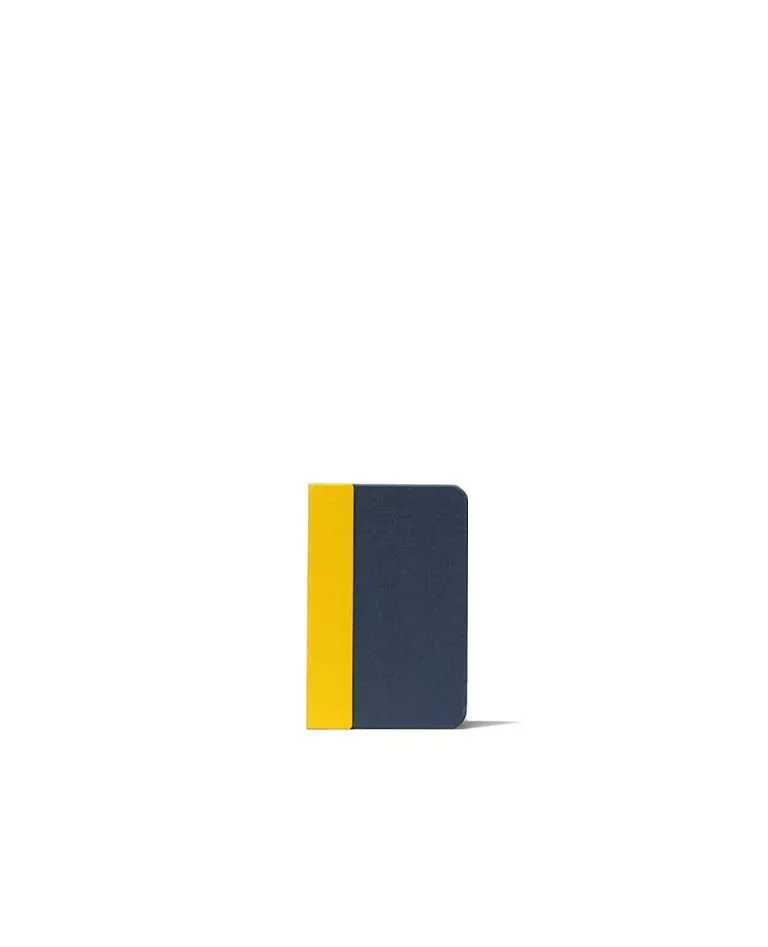 Lumio yellow navy blue Lito mini front in a full white background