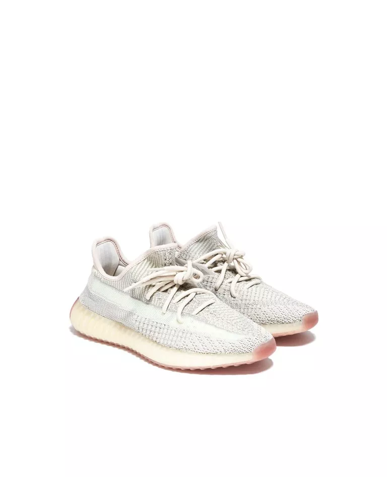 Yeezy Boost 350 V2 Citrin front in a full white background